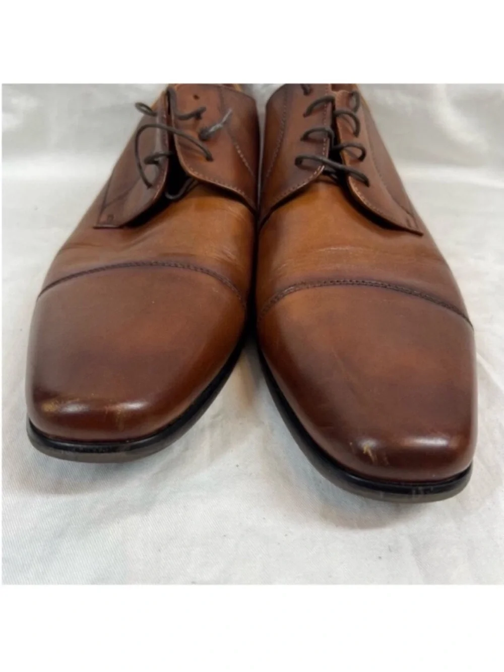 Florsheim Leather Jackson Cap toe Oxfords Cognac